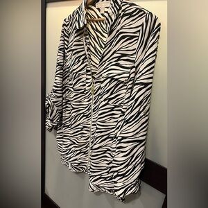 Michaels Black and White Zebra Print Top